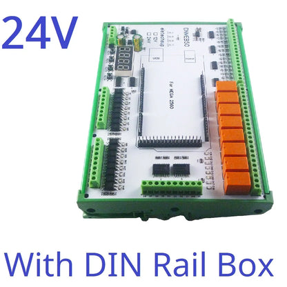 DNMEB50 16AI 16DI 16DO RS485 Modbus I/O and Relay Expansion Board, Compatible with Arduino MEGA 2560 and PLC Control