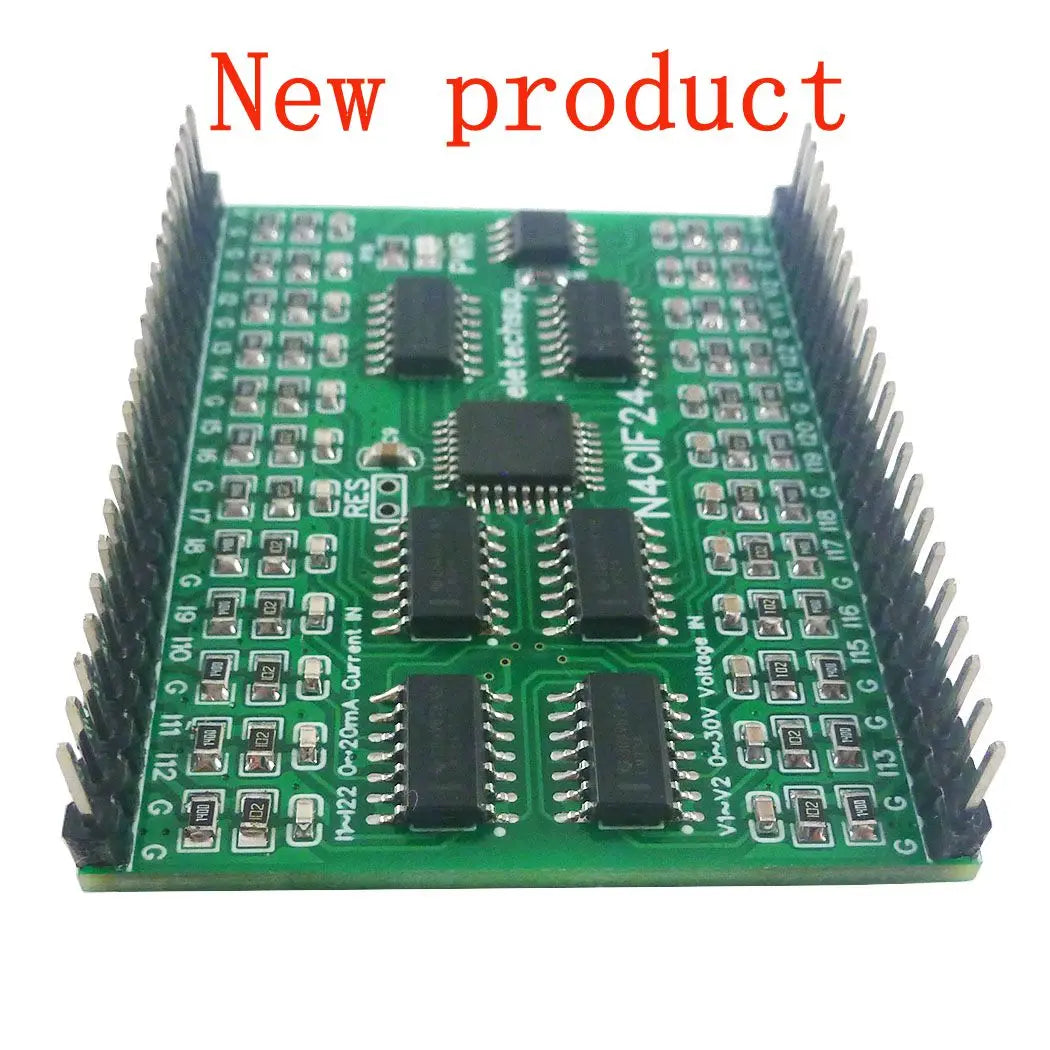 N4CI 8-24 Channel Industrial Analog Input Module – Modbus RTU 4-20mA/0-20mA/0-5V/0-10V Current Voltage Data Collector for PLC Sensor Monitoring
