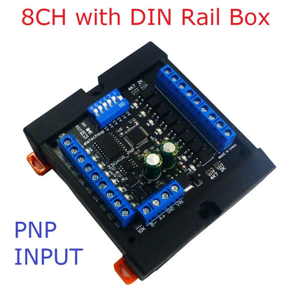 8/16/24/32/48CH Multifunction RS485 Remote IO Module – NPN/PNP DI-DO Expansion Board with DIN Rail & Modbus RTU for PLC Industrial Automation