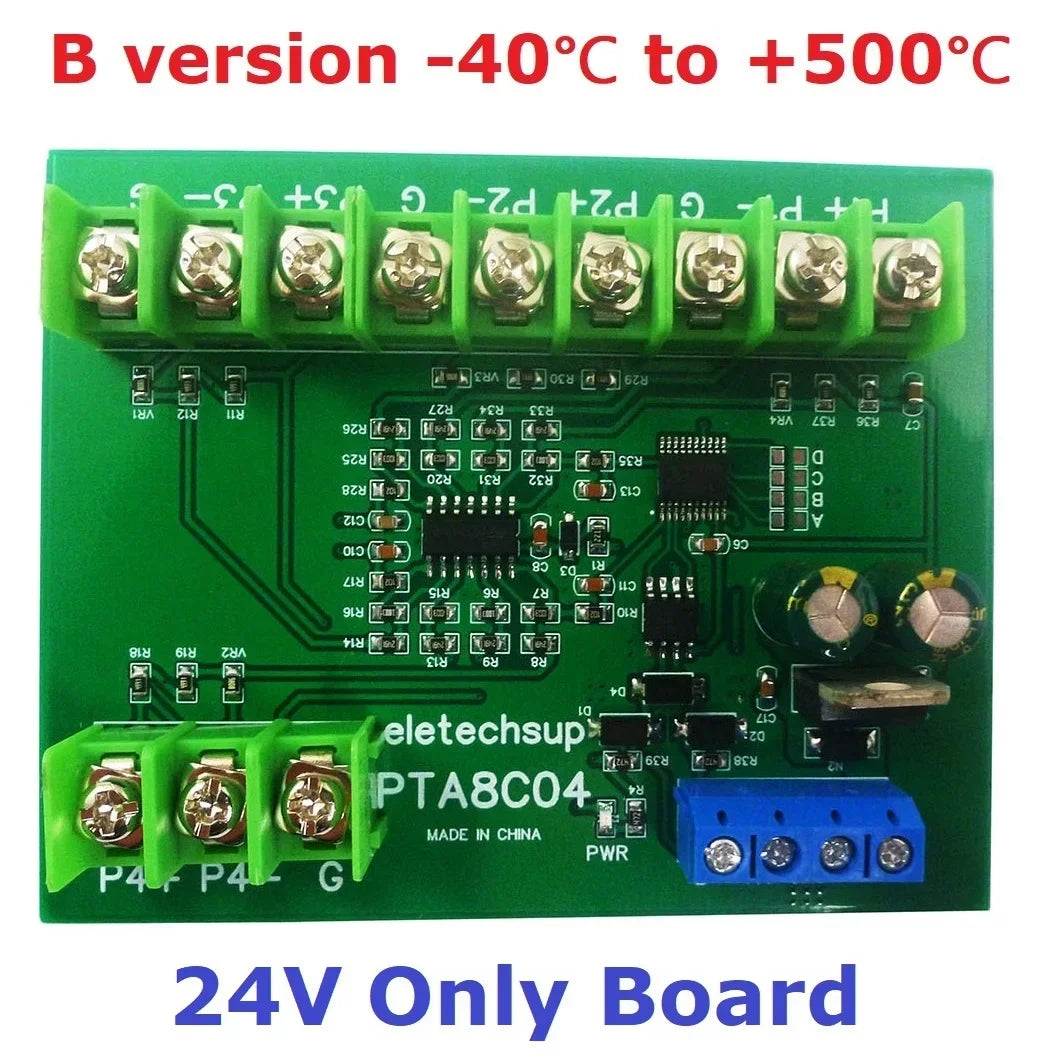 PTA8C04 4CH PT100 RTD Temperature Module – -40~500°C RS485 Modbus RTU Platinum Thermal Resistance Collector for PLC SCADA