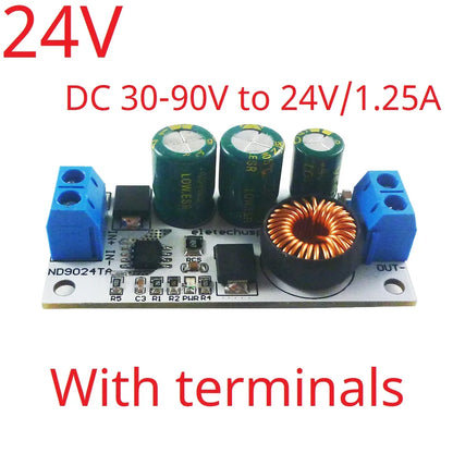 ND9024TA 30W Ultra-Wide Voltage Regulator Module – DC 10-90V to 5V/12V/24V Adjustable Buck Converter for UPS E-Bike EV Solar New Energy