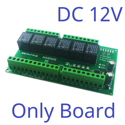 N4I6N06 6-Channel 4-20mA/0-20mA Analog Input Module 4CH NPN Isolated Switch Input 6CH 10A Relay Output DIN Rail PLC Expansion Bo
