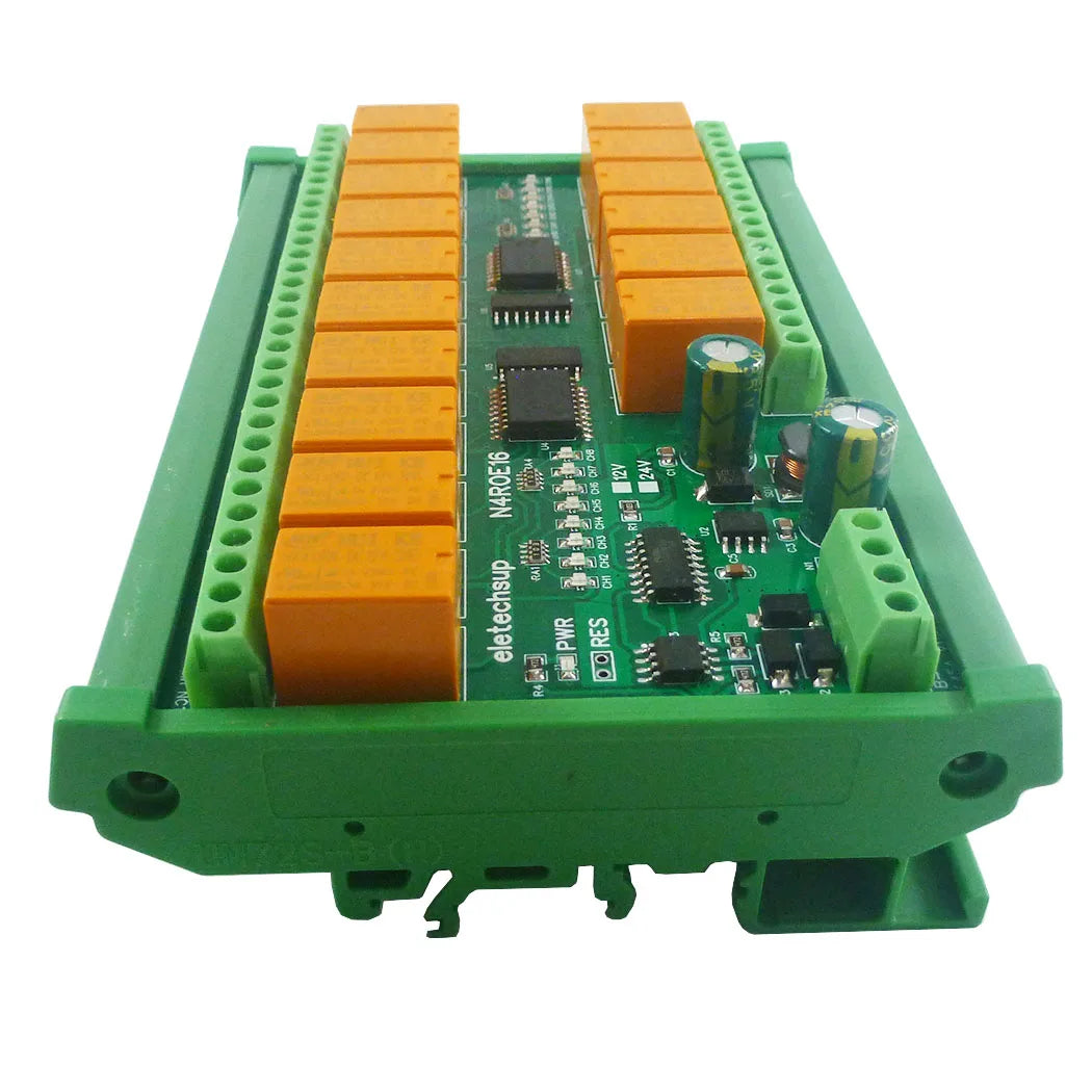 N4ROE16 16CH RS485 Multifunction Relay Module with 3A Switch Digital Output, DC 12V 24V - Integrated Circuit