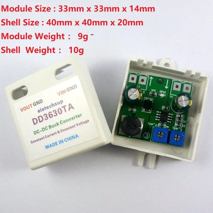 DD3630TA 15W DC-DC Buck Converter – 8-32V to 3.3V/5V/6V/9V/12V Constant Current & Constant Voltage Module for LED Dimming Motor Speed Control