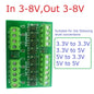 OP31C08 8CH Opto-Isolation Logic Level Converter – 3.3V/5V/12V/24V NPN/PNP Bidirectional GPIO Module with 3000V Isolation for Arduino PLC MCU