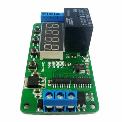DR42A01 Dual CH 12V DPDT Delay Relay Module – 18-Mode 0.01s Timer for Stereo Audio Polarity Reversal PLC Control