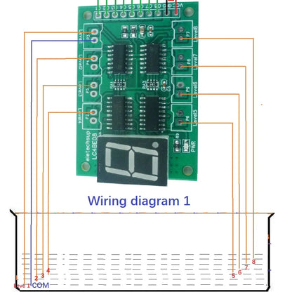 LC4BE08 8CH Water Level Digital Tube Display Controller – DC 5V Sensor Module for Arduino UNO MEGA2560 NANO STM32 Fish Tank Aquarium