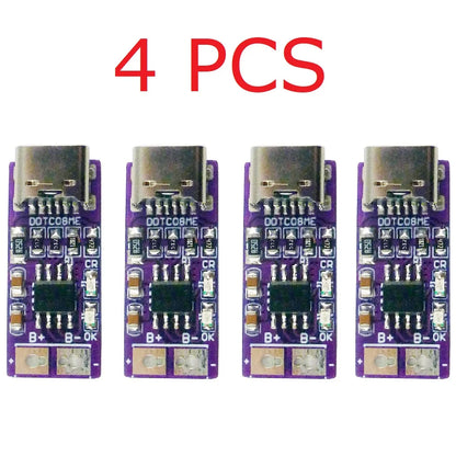 USB-C PD QC FCP 5V to 4.2V 1A Li-ion Li-Po Battery Charger Module for 3.7V 18650 Cells