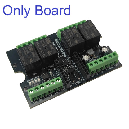 ESC3E05 RISC-V ESP32-C3 Development Board – 4CH Relay RS485 DIN Rail Module with Wi-Fi BLE for Industrial IoT Smart Home PLC