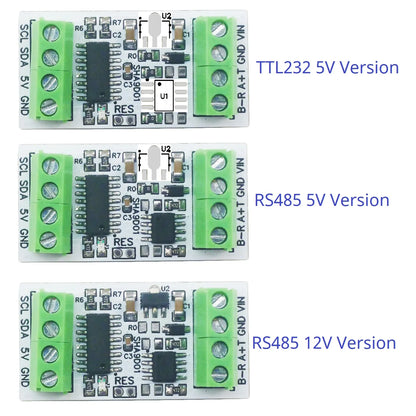SHA9D01 RS485 TTL Modbus Rtu Analog Remote IO SHA9D01 Module HMI PLC Expand Industrial Temperature & Humidity SHT30 Sensor Adapter Board
