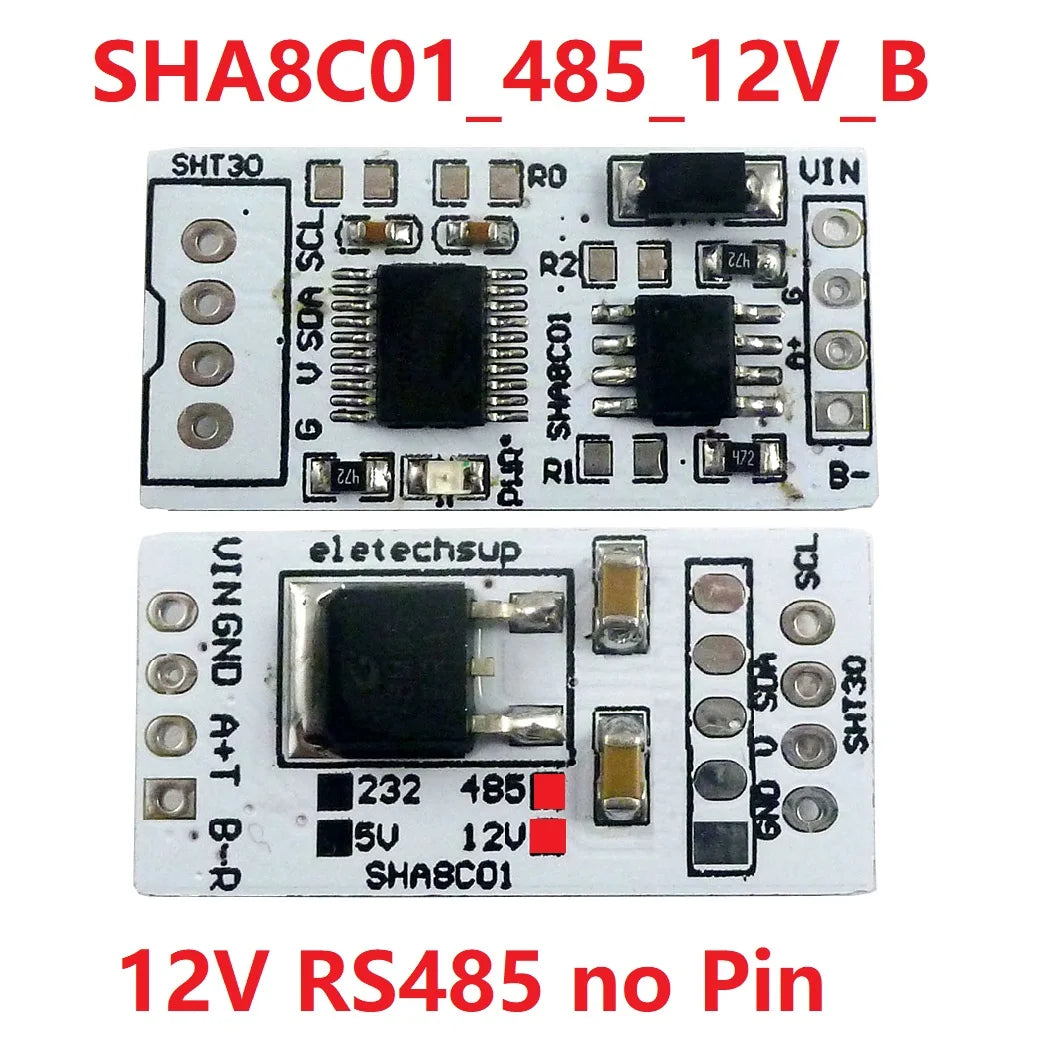 SHT30 Temperature & Humidity Sensor Module – RS485 RS232 TTL Modbus RTU, -40°C to 125°C, 0–100% RH