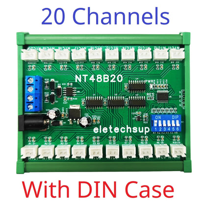 NT48A08/NT48B20/NT48C32 8-32CH RS485 Temperature Collector – Modbus RTU AI Remote IO Module with 10K B3950 NTC Sensor for PLC SCADA