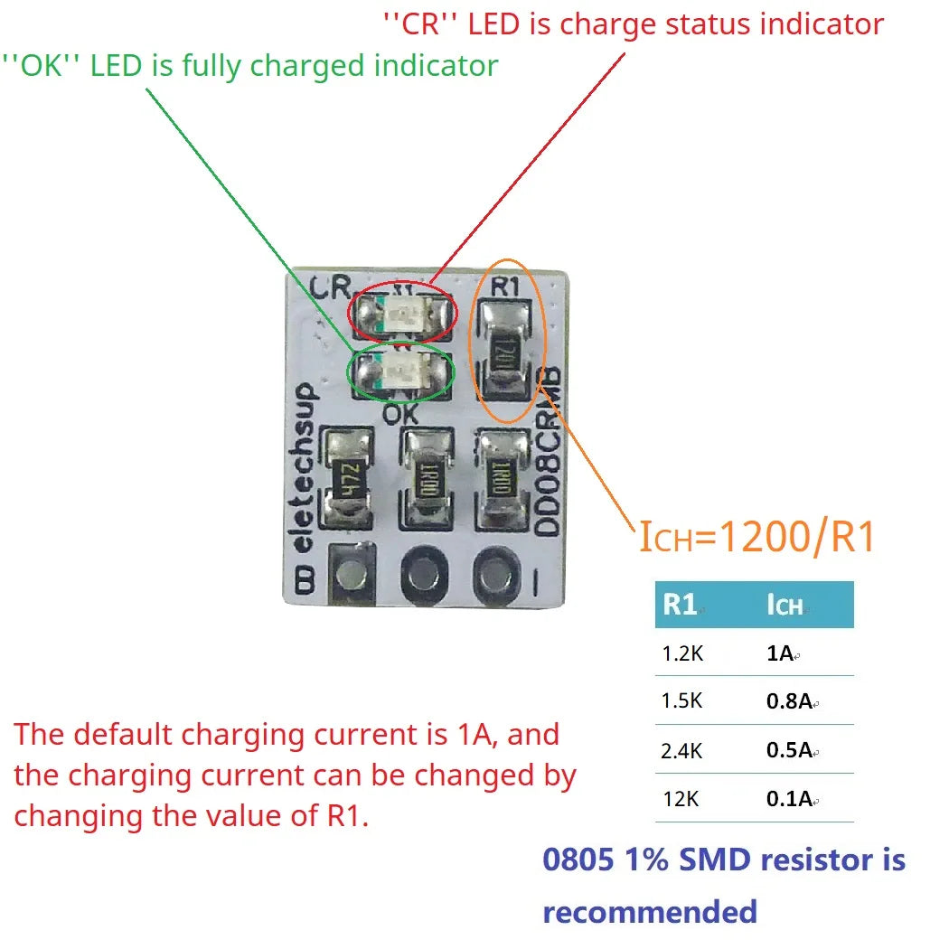 DD08CRMB Portable Mini Lithium Battery Charger Module – BMS 18650/21700/4680 Charging Board with Automatic Recharge & Overcharge Protection for DIY Power Bank