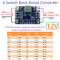 NDUB22TA 3A Buck-Boost Converter – DC 3-23V to 3.3V/5V/12V Adjustable Step-Up Down Voltage Regulator with 93% Efficiency for Solar Battery ESP32
