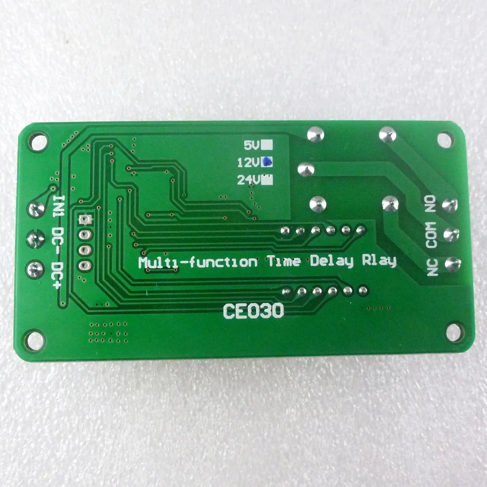 CE030 18-Mode Multifunction Timer Relay – DC 5-24V 10A Programmable Delay Switch with 0.1s-270h Adjustable Time for PLC Smart Home