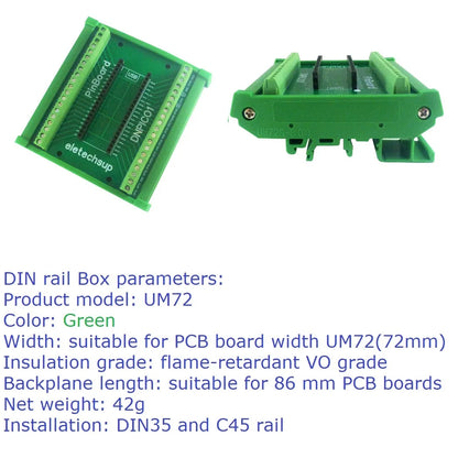 DNPIC01 DIN Rail Mount Screw Terminal Adapter – 3.96mm Breakout Board for Raspberry Pi Pico RP2040 Industrial PLC Automation