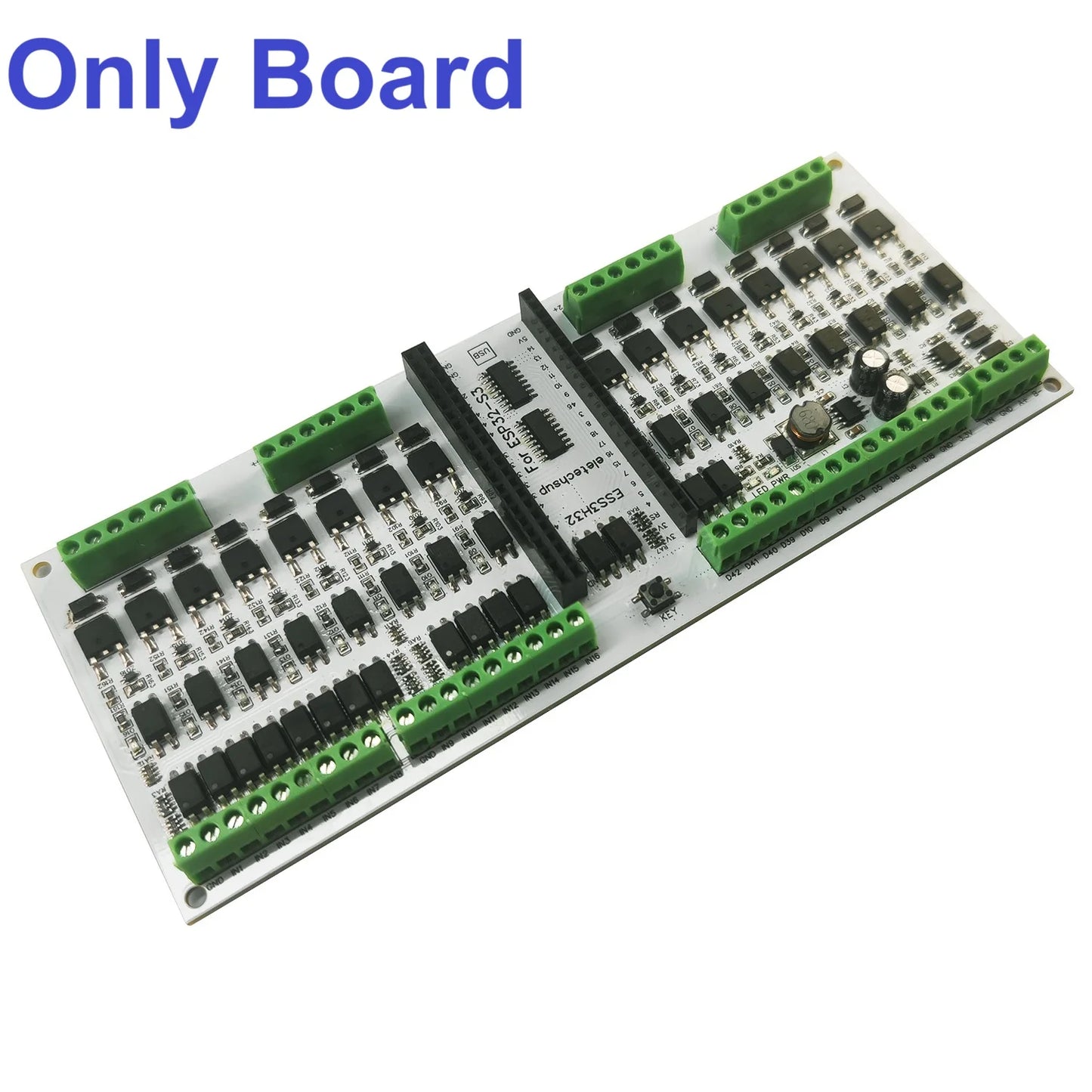 ESS3H32 ESP32-S3 Industrial IO Controller – 16DI/16DO Solid-State Relay Board with WiFi Bluetooth Ethernet RS485 Modbus for MQTT IoT LED Automation