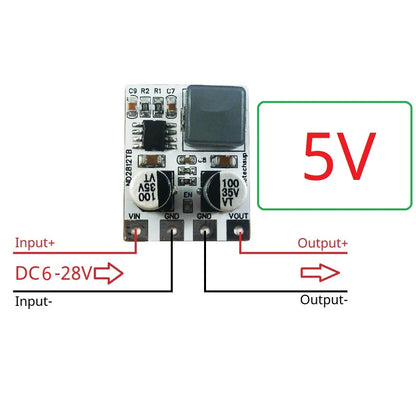 ND2812TB 5A Synchronous Buck Converter – DC 5-30V to 3.3V/5V/12V Adjustable Step-Down Regulator with 94% Efficiency for Motor LED E-Bike