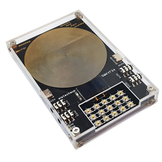 SMKYF34 4CH 0.01-500KHz High-Precision Schumann Resonance Generator – 7.83Hz Ultra Low Frequency OLED Sleep Aid Meditation Device with 99-Hour Timer