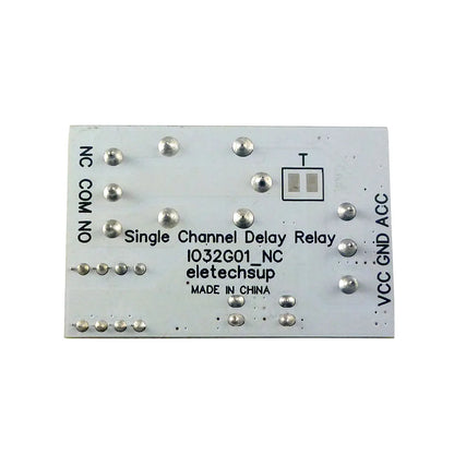 IO32G01 DC 12V ACC Trigger Delay Power-Off Relay Module – 20A Timing Switch for Dashcam Stereo Ambient Light Car Accessories