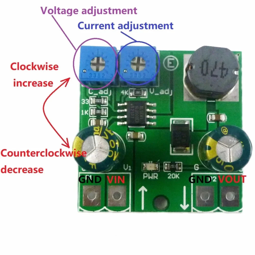 DD3630TA 15W DC-DC Buck Converter – 8-32V to 3.3V/5V/6V/9V/12V Constant Current & Constant Voltage Module for LED Dimming Motor Speed Control