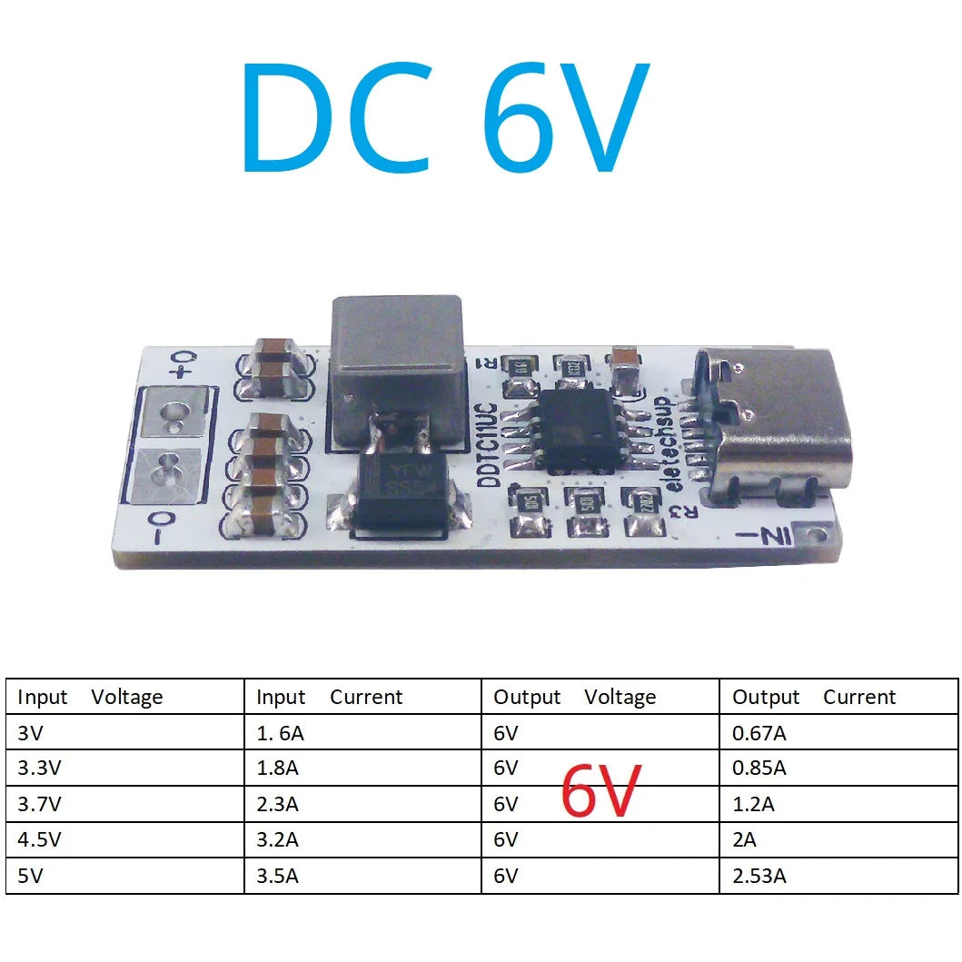 14W Type-C Step-Up Converter – DC 5V to 6V/8.4V/9V/12V Adjustable Voltage Regulator Boost Module with USB-C Input/Output DDTC11UC