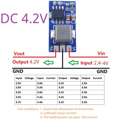 ND3A05SD 17W Synchronous Boost Converter – 2.4-4.5V to 5V/3.5A Step-Up DC-DC Module with 91% Efficiency for Arduino ESP32 Li-ion Battery