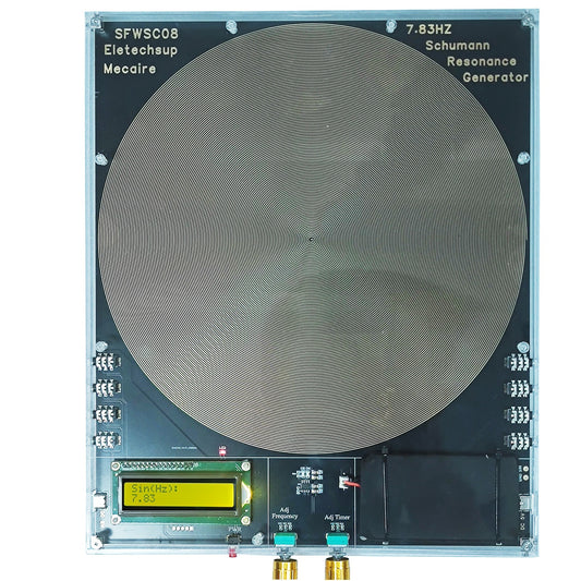 SFWSC08 8CH 250mm Schumann Resonance Generator – 25 Frequencies 7.83Hz Sleep Aid Device with 0.01-100000Hz Adjustable for Meditation Relaxation