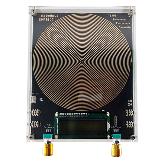 SMFSB07 4-Channel Schumann Resonance Generator – 0.01-100kHz Adjustable Pure Sine Wave with 150MM Onboard Antenna & Cycle Timer for Sleep Aid Meditation