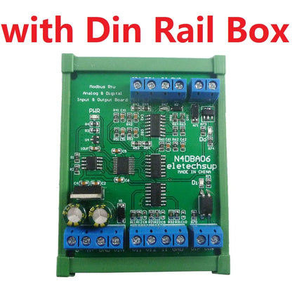 N4DBA06 8CH Signal Generator & Detector – 4-20mA/0-10V ADC DAC Converter with RS485 Modbus RTU IO Module for PLC