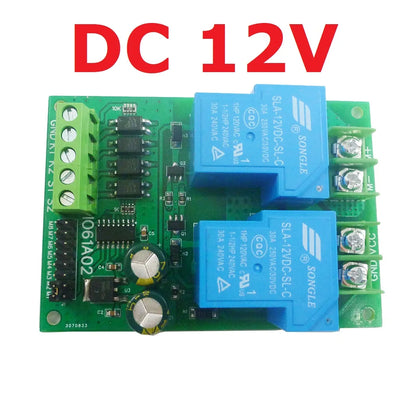 IO61A02 30A DC Motor Forward Reverse Controller – 12V/24V Multifunction Relay Board with Limit Switch Input for Garage Door Crane Elevator