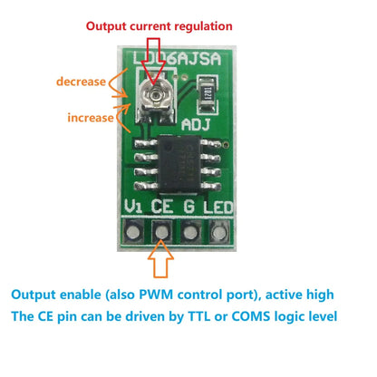 3-Pack LD06AJSA PWM Constant Current LED Driver Module – DC 3–6V Adjustable Brightness for Arduino