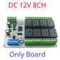 RYR408B 8CH 10A RS485 Relay Module – DIP Switch Configurable Modbus RTU PLC Remote IO Board with 8 Commands for Industrial Automation