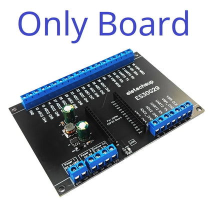 ES30G29 ESP32 DevKit DIN Rail Expansion Board with Transparent Cover and 5.0mm Terminal Blocks for Arduino, Wi-Fi, Bluetooth and IoT