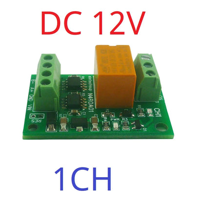 1-2CH 3A RS485 UART Relay Module – DC 12V/24V Serial Port Switch with Modbus RTU for PLC Arduino Smart Home