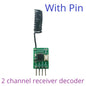 RFCE001 Mini 2CH 433M UHF Wireless Receiver – EV1527/PT2262/2264 Decoder Module with ASK OOK Learning & Fixed Code for Smart Home