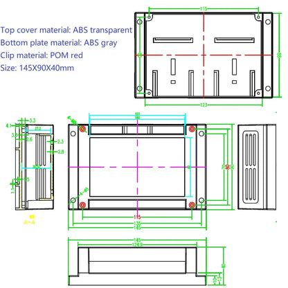 ES30G29 ESP32 DevKit DIN Rail Expansion Board with Transparent Cover and 5.0mm Terminal Blocks for Arduino, Wi-Fi, Bluetooth and IoT