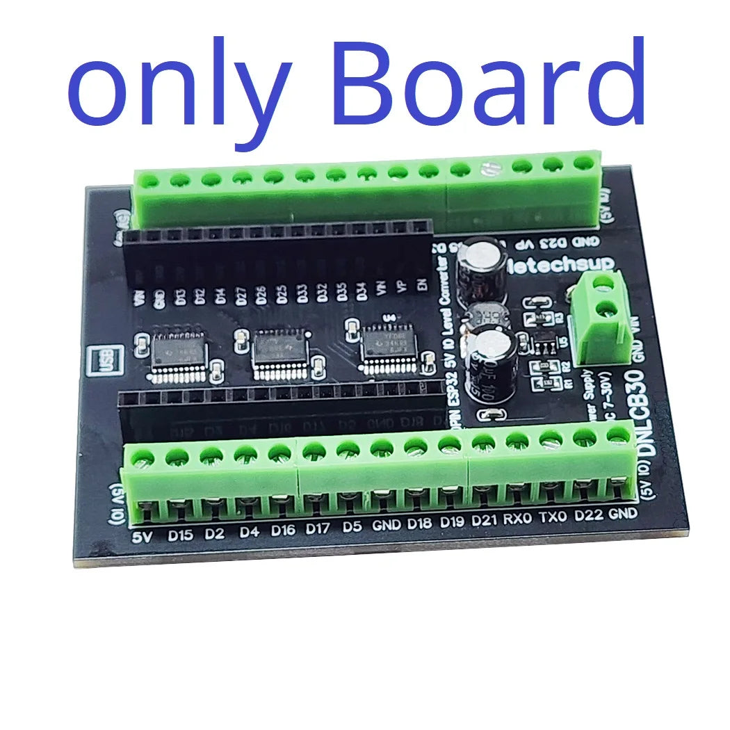 DNLCB30 1MHz Bidirectional Level Converter DIN Rail Board – 3.3V/5V LvTTL to TTL IO Shifter for ESP32 WROOM-32 Arduino IOT