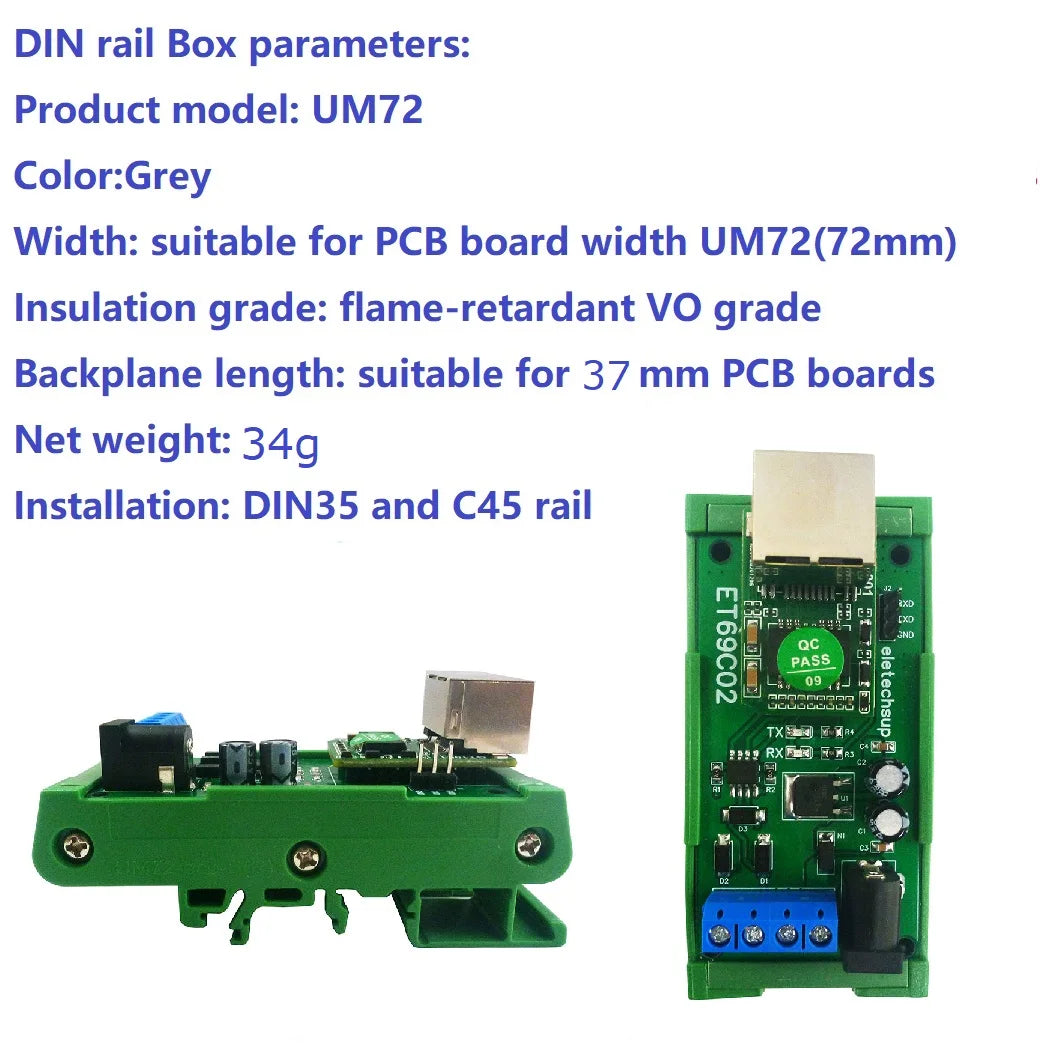ET69C02 Ethernet to RS485 Modbus Gateway – RJ45 to RS485 Converter with MQTT TCP/IP Support for PLC SCADA Industrial IoT