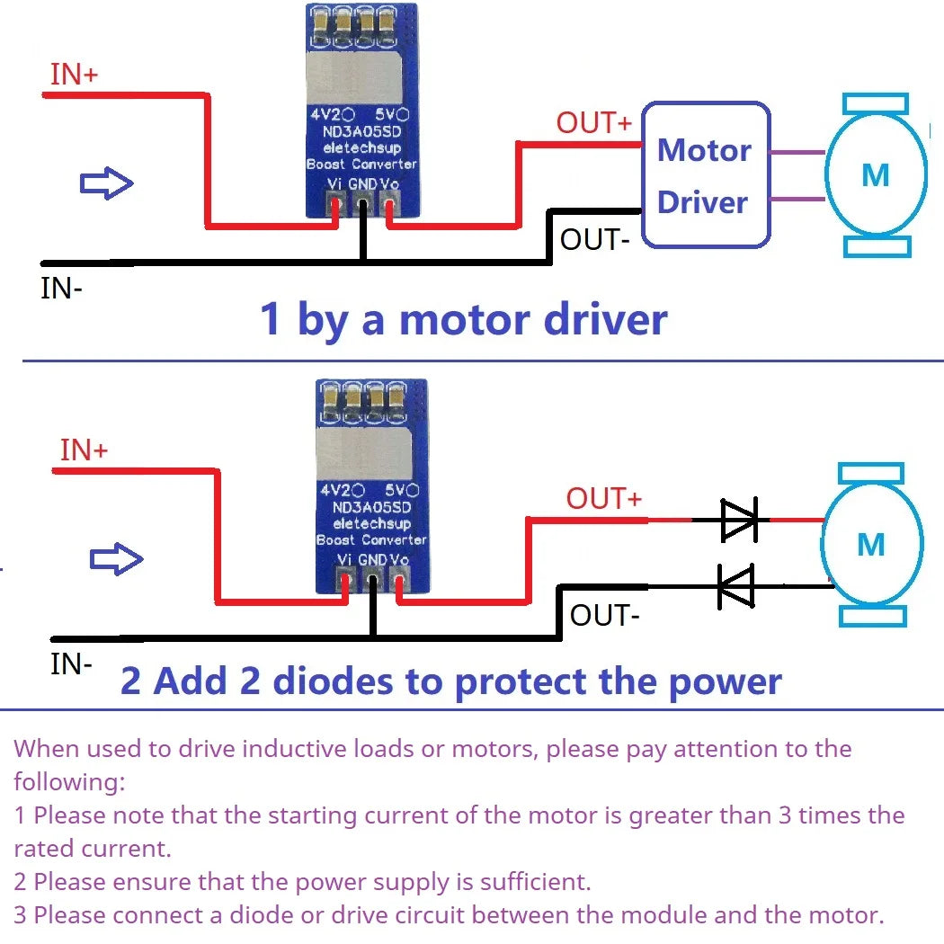 ND3A05SD 17W Synchronous Boost Converter – 2.4-4.5V to 5V/3.5A Step-Up DC-DC Module with 91% Efficiency for Arduino ESP32 Li-ion Battery