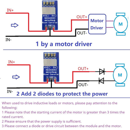 ND3A05SD 17W Synchronous Boost Converter – 2.4-4.5V to 5V/3.5A Step-Up DC-DC Module with 91% Efficiency for Arduino ESP32 Li-ion Battery