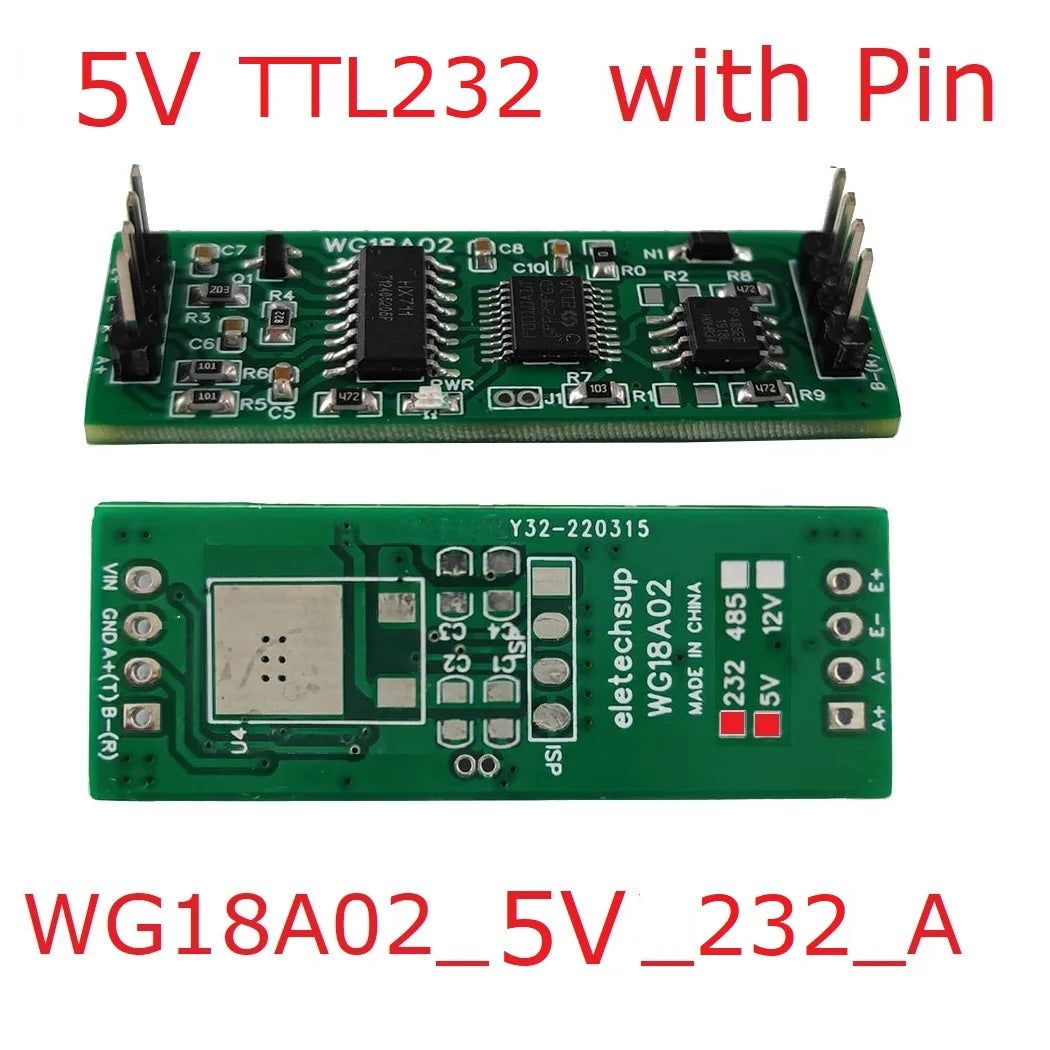 WG18A02 HX711 RS485 Modbus RTU Weight Sensor Module – 24-bit ADC Electronic Scale Board with 5V/12V Input for PLC SCADA
