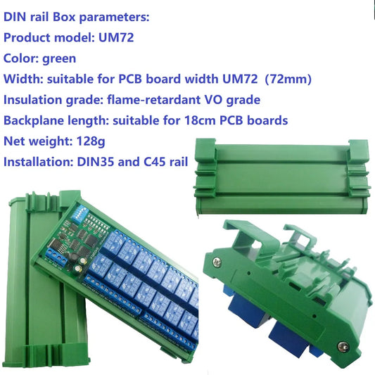R4D3B16 16CH 10A DIN Rail Relay Module – RS485 Modbus RTU PLC Expansion Board with 6 Control Modes for Industrial Automation