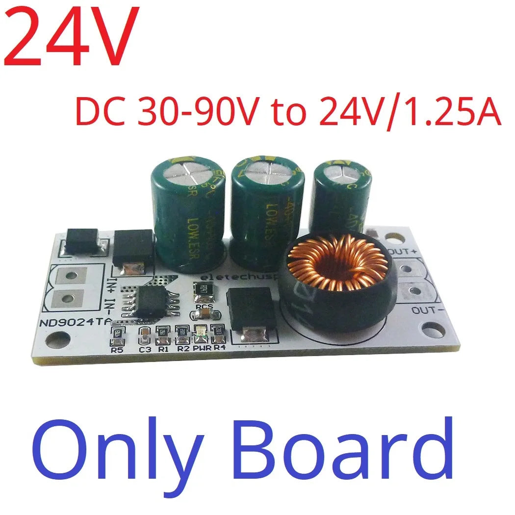 ND9024TA 30W Ultra-Wide Voltage Regulator Module – DC 10-90V to 5V/12V/24V Adjustable Buck Converter for UPS E-Bike EV Solar New Energy