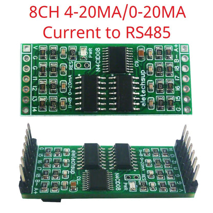 N4CI 8-24 Channel Industrial Analog Input Module – Modbus RTU 4-20mA/0-20mA/0-5V/0-10V Current Voltage Data Collector for PLC Sensor Monitoring
