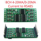 N4CID08/N4CIE16/N4CIF24 8-24CH 4-20mA/0-30V to RS485 Converter – 2.54mm Pin Modbus RTU Analog Input ADC Collector Board for PLC SCADA DCS