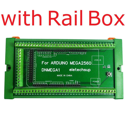 DNMEGA1 DIN Rail Mount Screw Terminal Adapter – 3.96mm Breakout Board for Arduino MEGA2560 R3 Industrial Control PLC Projects