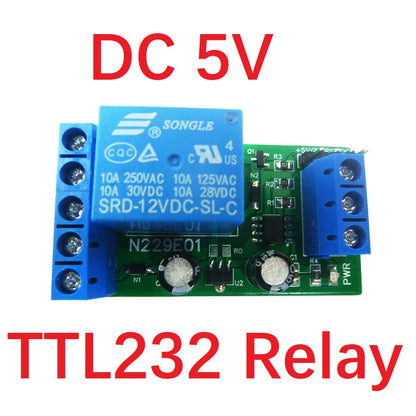 N229E01 1CH USB/TTL232 Relay Module – DC 5V/12V UART Serial Port Switch with Type-C for Arduino MEGA Raspberry Pi PC Control