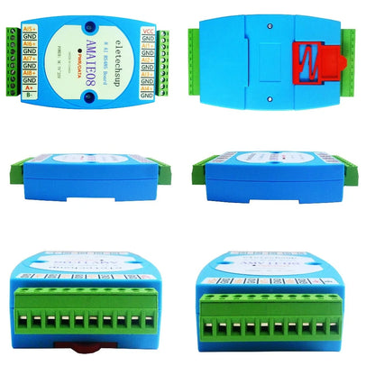 AMAIE08 8CH 4-20mA to RS485 Current Collector – Modbus RTU Analog Input Module for 3-Wire Sensor PLC Industrial Automation