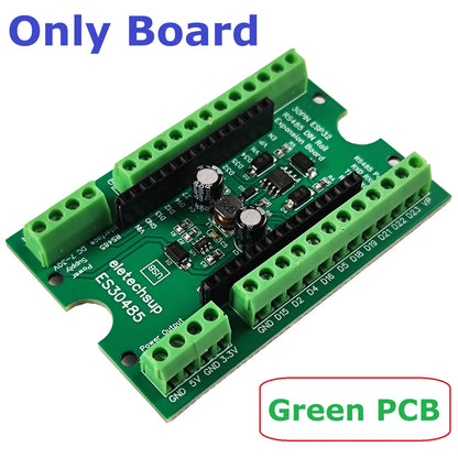 ES30485 ESP32 DIN Rail Expansion Board – 7-30V to 5V/3.3V Power Module with RS485 for WiFi Bluetooth IoT MQTT Smart Home DIY